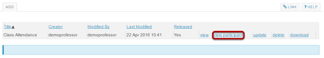 To view feedback for one student, click View Participant.