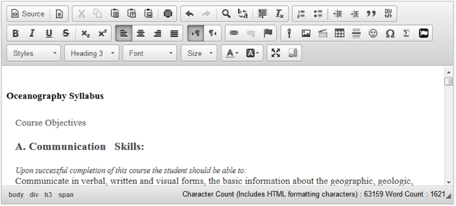 View Word content in the editor.