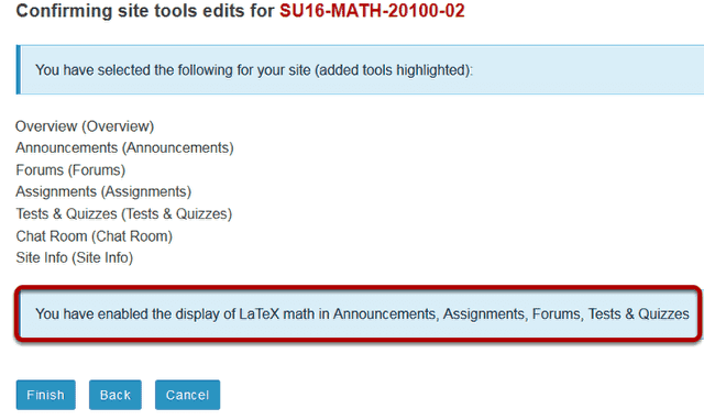 Click Continue, then Finish.