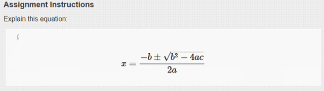 Equation displays as expected in student view.